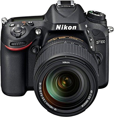 Nikon D7100 - Cámara réflex Digital de 24.1 MP (Pantalla 3.2", estabilizador óptico, vídeo Full HD), Negro - Kit con Objetivo 18-140 mm VR