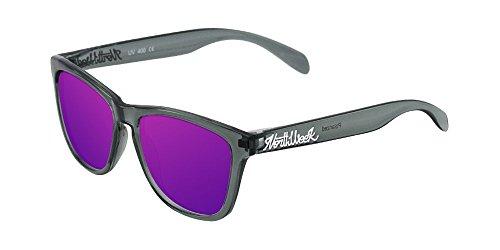 NORTHWEEK Creative Gafas de sol, Bright Grey/Purple, 52 Unisex