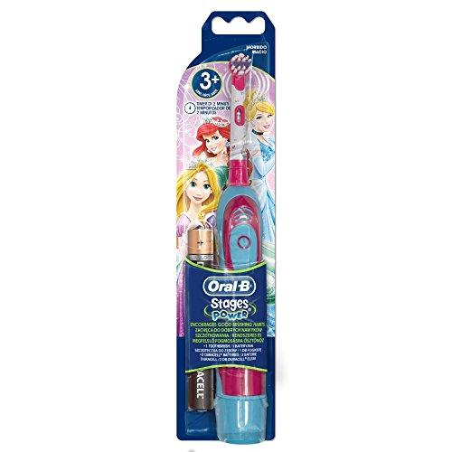 Oral-B - Cepillo de dientes eléctrico (funciona con pilas), diseño de princesas Disney