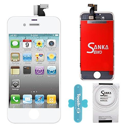 SANKA LCD Pantalla Táctil con Marco de Digitalización Asamblea Pantalla de Recambio para iPhone 4 - Blanco