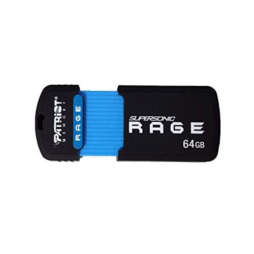 Memoria Flash USB 3.1 Patriot Memory Supersonic Rage de 64 GB, Velocidad de Lectura de hasta 180 MB/s - PEF64GSRUSB