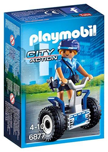 PLAYMOBIL Policía- Policewoman with Balance Racer Playset, Multicolor (6877)