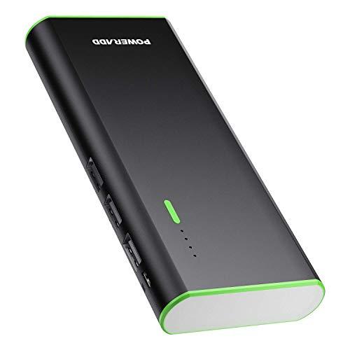 POWERADD Batería Externa Power Bank 10000mAh (3 USB, 5V 2A, Más 2.5A, con Linterna) Carga Rápida para iPhone iPad Samsung Xiaomi Móviles Inteligentes y Tableta