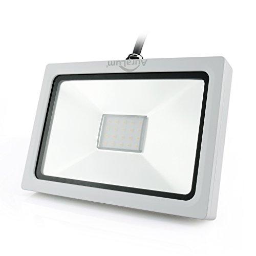Auralum® Proyector LED 50W Lámpara Foco Energía Económico para Iluminación Exterior y Interior Impermeable IP65 Bajo Consumo de Energía y Alto Brillo Larga Vida (Blanco Frío 6000-6500K)