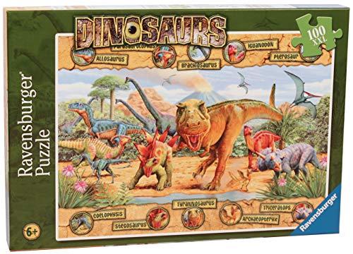 Ravensburger - Puzzle Dinosaurios de 100 piezas , Modelos/colores Surtidos, 1 Unidad