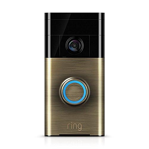 Ring Video Doorbell - Videoportero 720p HD con audio bidireccional, detección de movimiento y conexión wi-fi, color Latón Antiguo