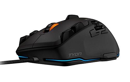 Roccat Tyon - Ratón Gaming (Sensor Láser 8200 dpi, 14 Teclas, Interruptor análogo de Pulgar), Negro