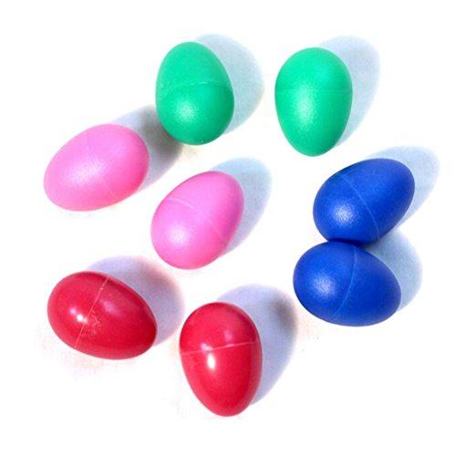 Rosenice musical Maracas Plástico de percusión huevo musical Egg Shakers niño niños juguetes 12pcs (color al azar)