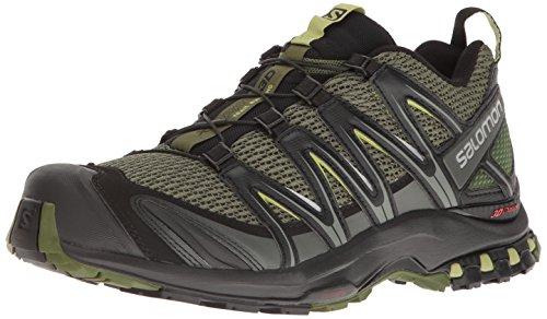 Salomon XA Pro 3D, Zapatillas de Trail Running para Hombre, Verde (Chive/Black/Beluga), 42 2/3 EU