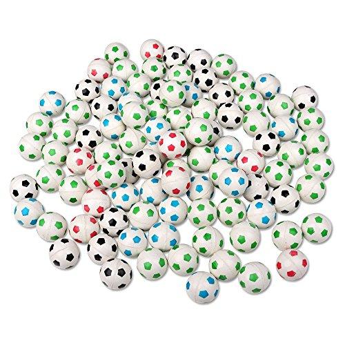 Schramm Onlinehandel - Bote con 100 pelotas "Flummi", 27 mm, diseño de balón de fútbol