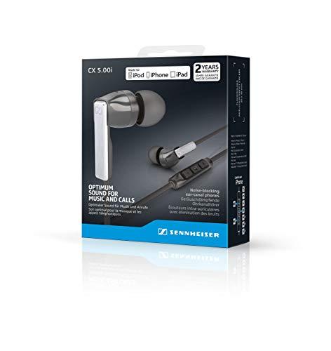 Sennheiser CX 5.00i - Auriculares intrauditivos (compatible iPhone), color Negro