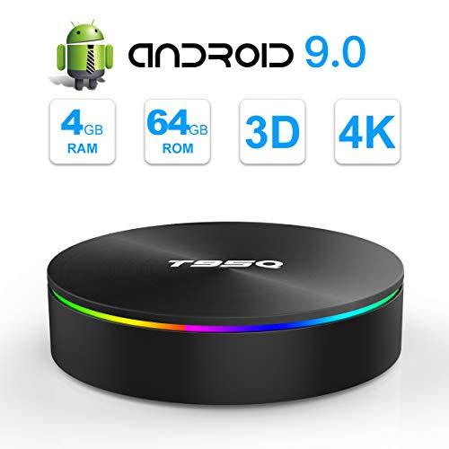 SIDIWEN T95Q Android 9.0 TV Box con 4GB RAM 64GB ROM Amlogic S905X2 Bluetooth4.1 2.4 / 5.0G WiFi Quad Core 64 bits H.265 3D UHD 4K Smart Internet TV Box
