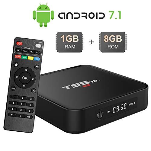 Sidiwen Android 7.1 TV Box T95M 1GB RAM 8GB ROM Amlogic S905X Quad-Core 2.4G WiFi Ethernet Soporte 3D 4K H.265 Smart TV Box