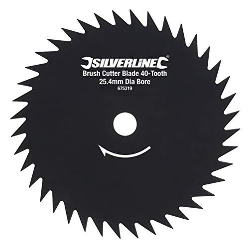 Silverline 675319 - Disco para desbrozadora de 40 dientes (Agujero Ø25,4 mm)