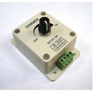 Sodial (R) - PWM Dimmer controlador para luces de LED, lazo o tira, 12 - 24 V, 8 A, interruptores eléctricos, regulador de luz para la casa, tienda, nave industrial y oficina