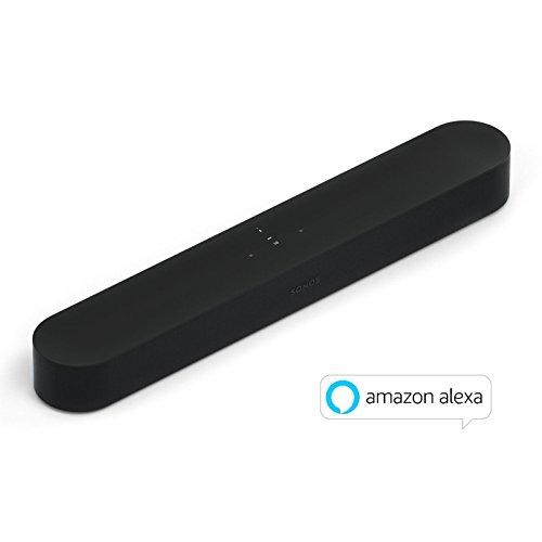 Sonos Beam barra de sonido con Alexa integrada - barra de sonido inteligente para TV y música, altavoz compatible con AirPlay, color negro