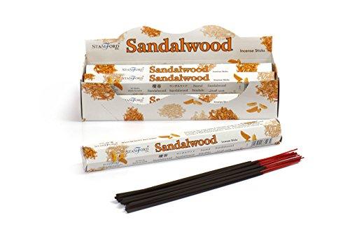 Stamford Sandalwood Incense, 20 Sticks x 6 Packs