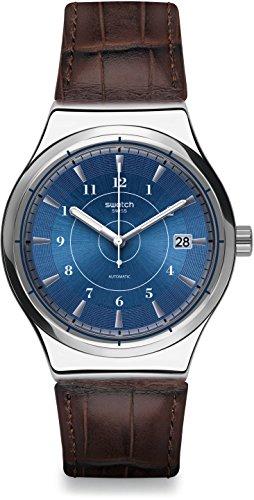 Swatch Reloj Digital para Hombre de Cuarzo con Correa en Cuero YIS404