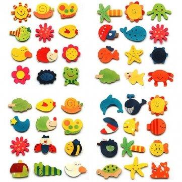 Tanzimarket - De alta calidad de 12 piezas de cocina de la historieta iman de bebé de juguetes educativos de madera