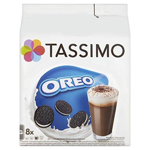 Tassimo - Capsulas de chocolate caliente sabor Oreo - (Caja de 5, Total de 80 recipientes, 40 porciones)