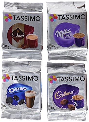 Tassimo T Discos Pods: Chocolate caliente unidades - Milka, Cadbury y Suchard, 32 Cápsulas