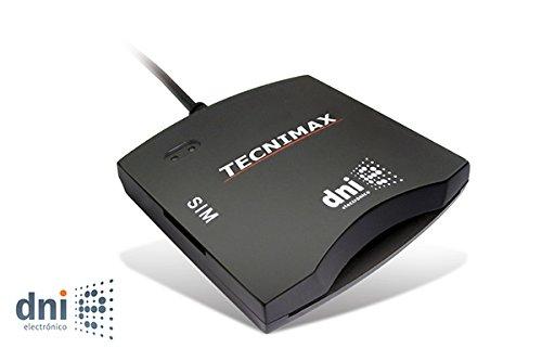 High-Tech HTLTI062S - Lector USB de DNI electrónico y SIM teléfono, Negro