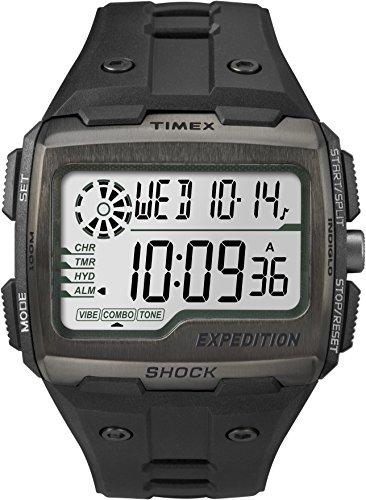 Timex Grid Shock - Reloj digital con correa de resina para hombre, color negro/LCD