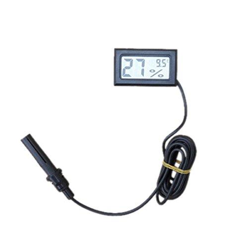 Tongshi Mini termómetro higrómetro Temperatura Pantalla LCD Humedad Medidor Digital (negro)