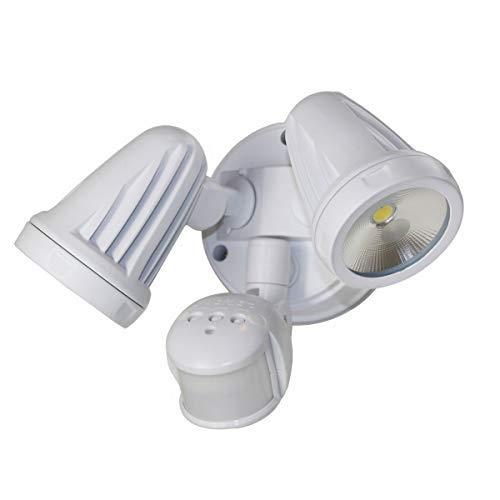 VBLED 26 vatios (2 x 13 vatios) LED DUO de doble pared de pared con diseño de focos de pie para iluminación exterior sensor de luz de la lámpara de luz de colour blanco lacado IP65 con PIR-por-sensor de movimiento-Sensor - de luz blanca fría/cálida luz blanca - para exteriores (para exteriores) - 2-Lámpara de - 2-fishingline, blanco cálido 230 voltsV