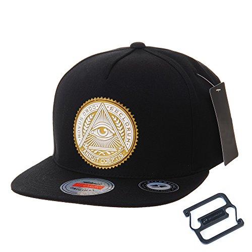WITHMOONS Gorras de béisbol Gorra de Trucker Sombrero de Snapback Hat Illuminati Patch Hip Hop Baseball Cap AL2344 (Gold)